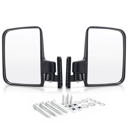 Foldable Golf Cart Side Mirrors, Adjustable Pair by HitMyNeed