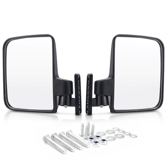 Foldable Golf Cart Side Mirrors, Adjustable Pair by HitMyNeed