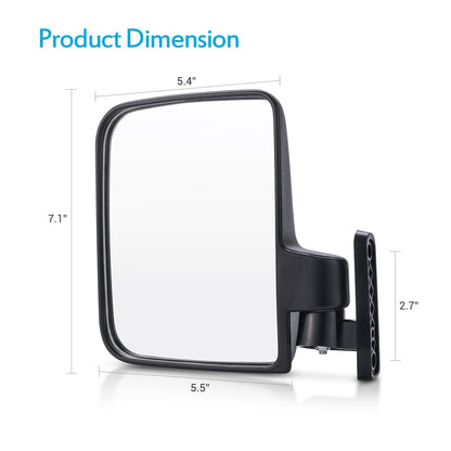 Foldable Golf Cart Side Mirrors, Adjustable Pair by HitMyNeed