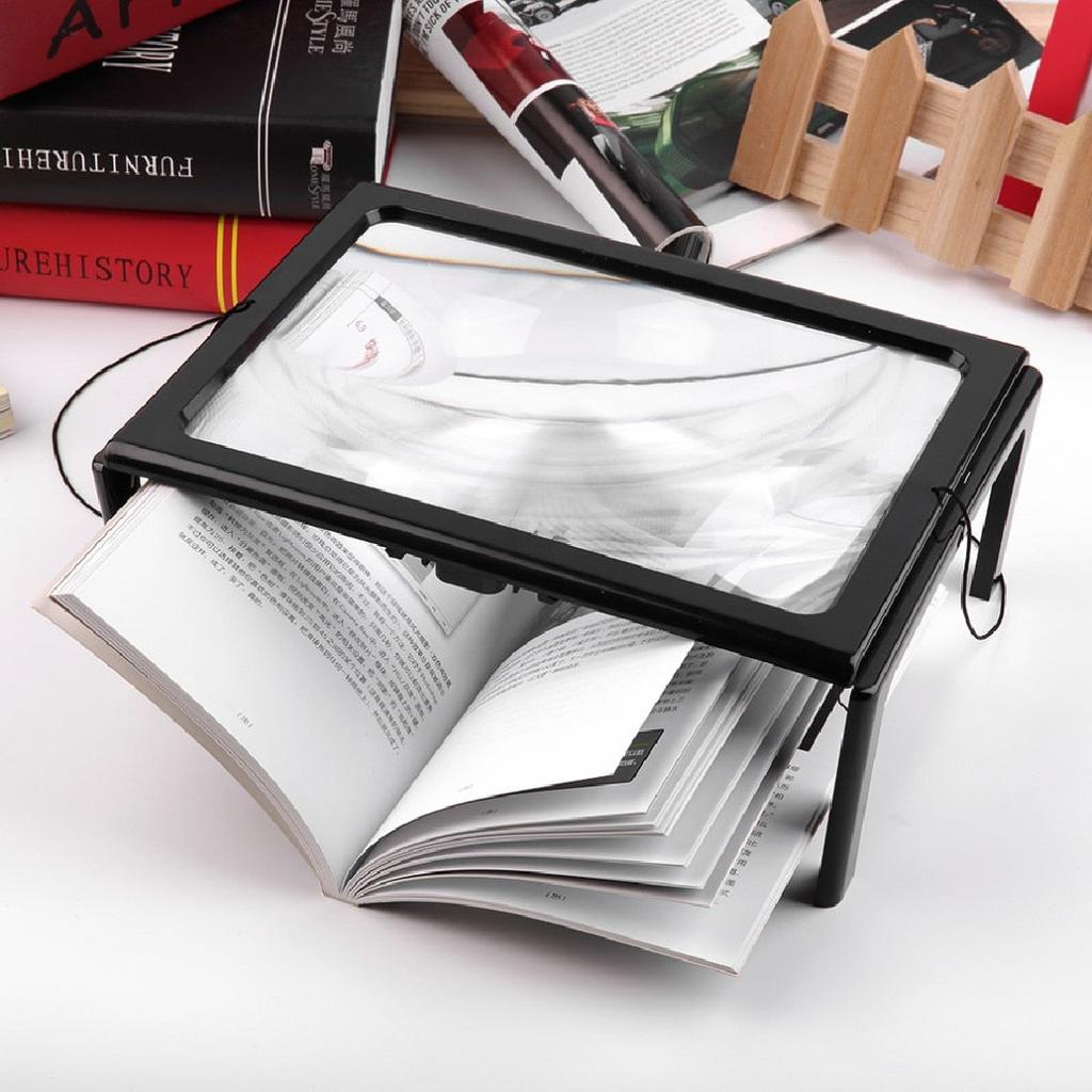 Foldable Hands-Free Magnifier with LED Light by HitMyNeed
