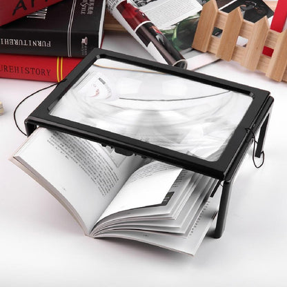 Foldable Hands-Free Magnifier with LED Light by HitMyNeed
