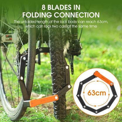 Foldable Hardened Steel Bike Lock for MTB & Scooters by HitMyNeed