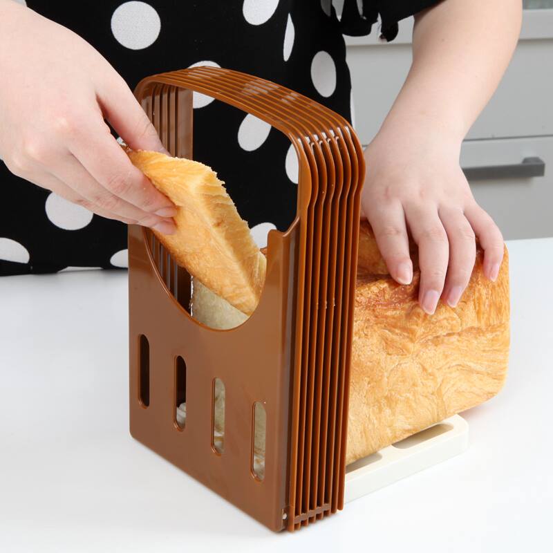 Foldable Home Bread Slicer with Crumb Catcher by HitMyNeed