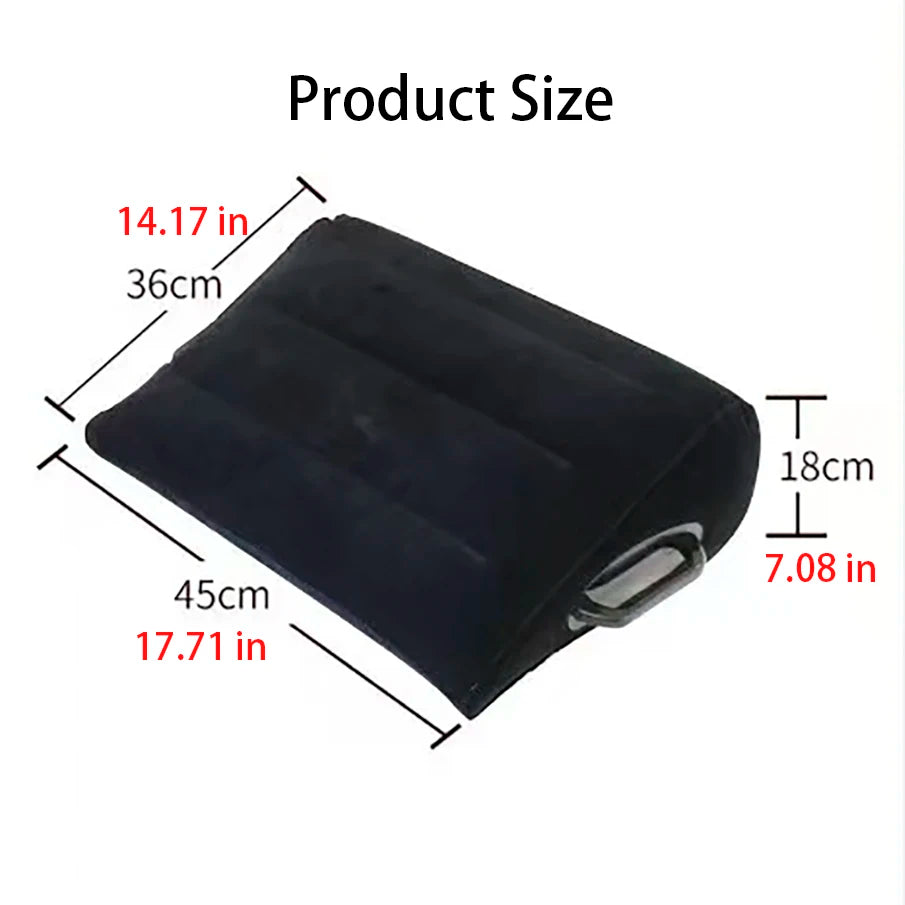 Foldable Inflatable PVC Flocked Wedge Cushion by HitMyNeed