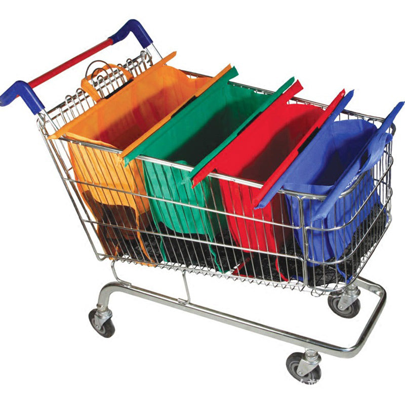 Foldable Insulated Shopping Cart Bags - Set of 4 by HitMyNeed
