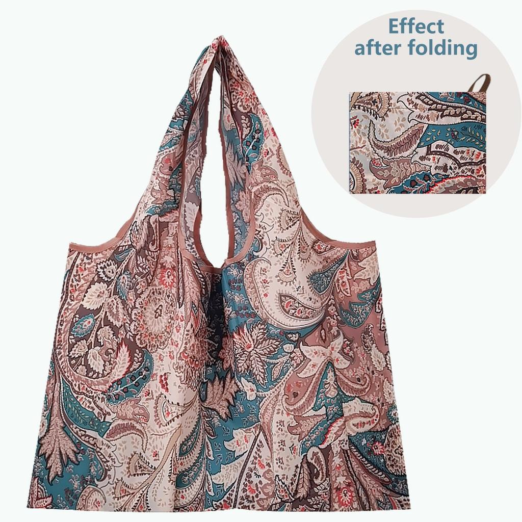 Foldable Large Reusable Nylon Shopping Bag l-fenghuangyezi-23 by HitMyNeed