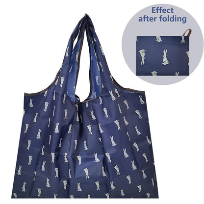 Foldable Large Reusable Nylon Shopping Bag l-xiaotuzi-26 by HitMyNeed