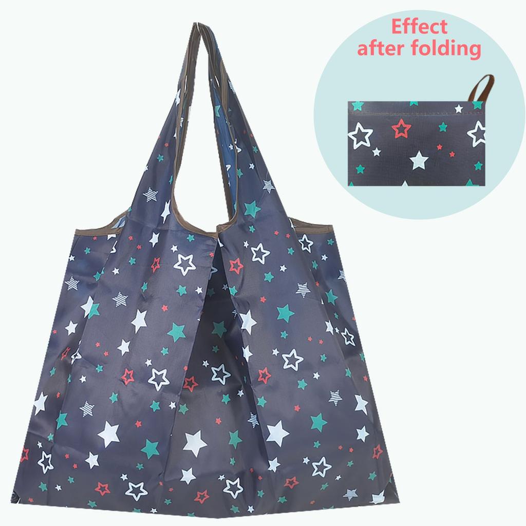 Foldable Large Reusable Nylon Shopping Bag pl-caixing-3 by HitMyNeed