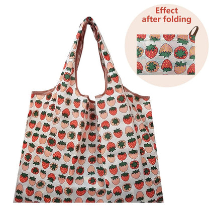 Foldable Large Reusable Nylon Shopping Bag pl-caomei-17 by HitMyNeed