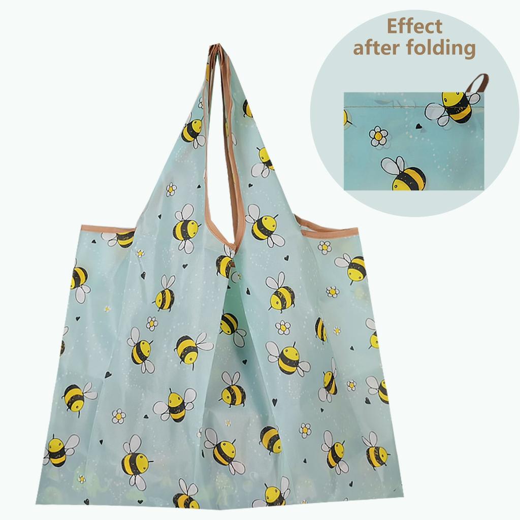 Foldable Large Reusable Nylon Shopping Bag pl-damifeng-10 by HitMyNeed