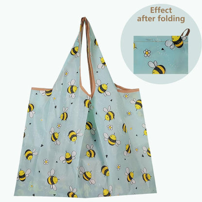 Foldable Large Reusable Nylon Shopping Bag pl-damifeng-10 by HitMyNeed