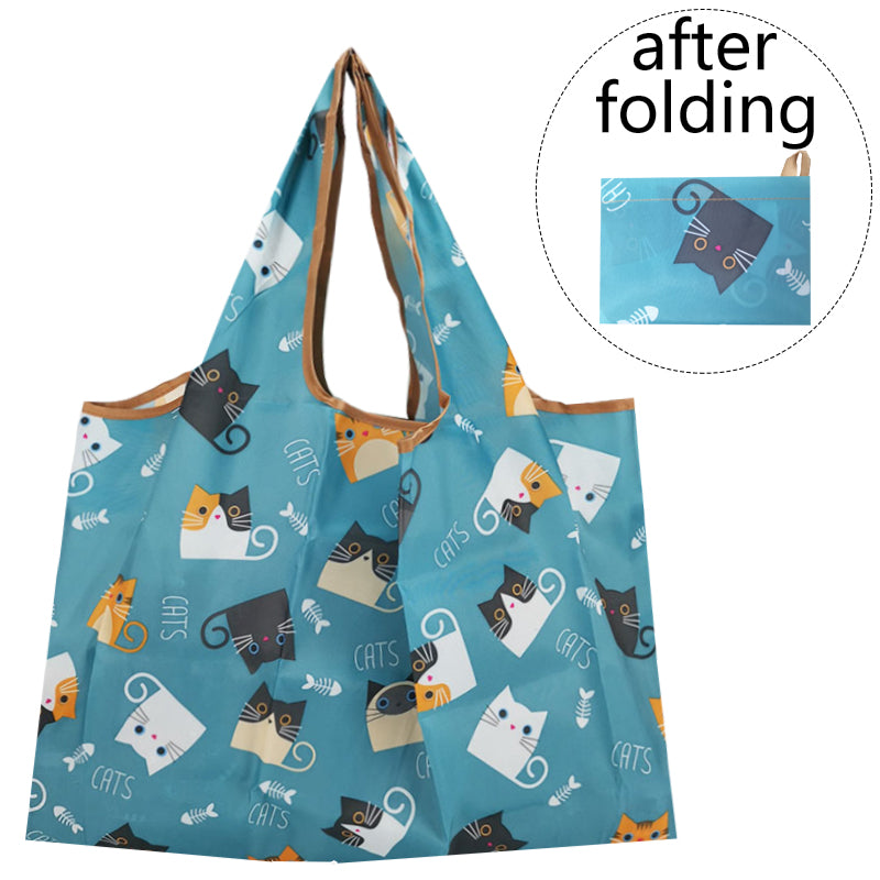 Foldable Large Reusable Nylon Shopping Bag pl-kumao-12 by HitMyNeed