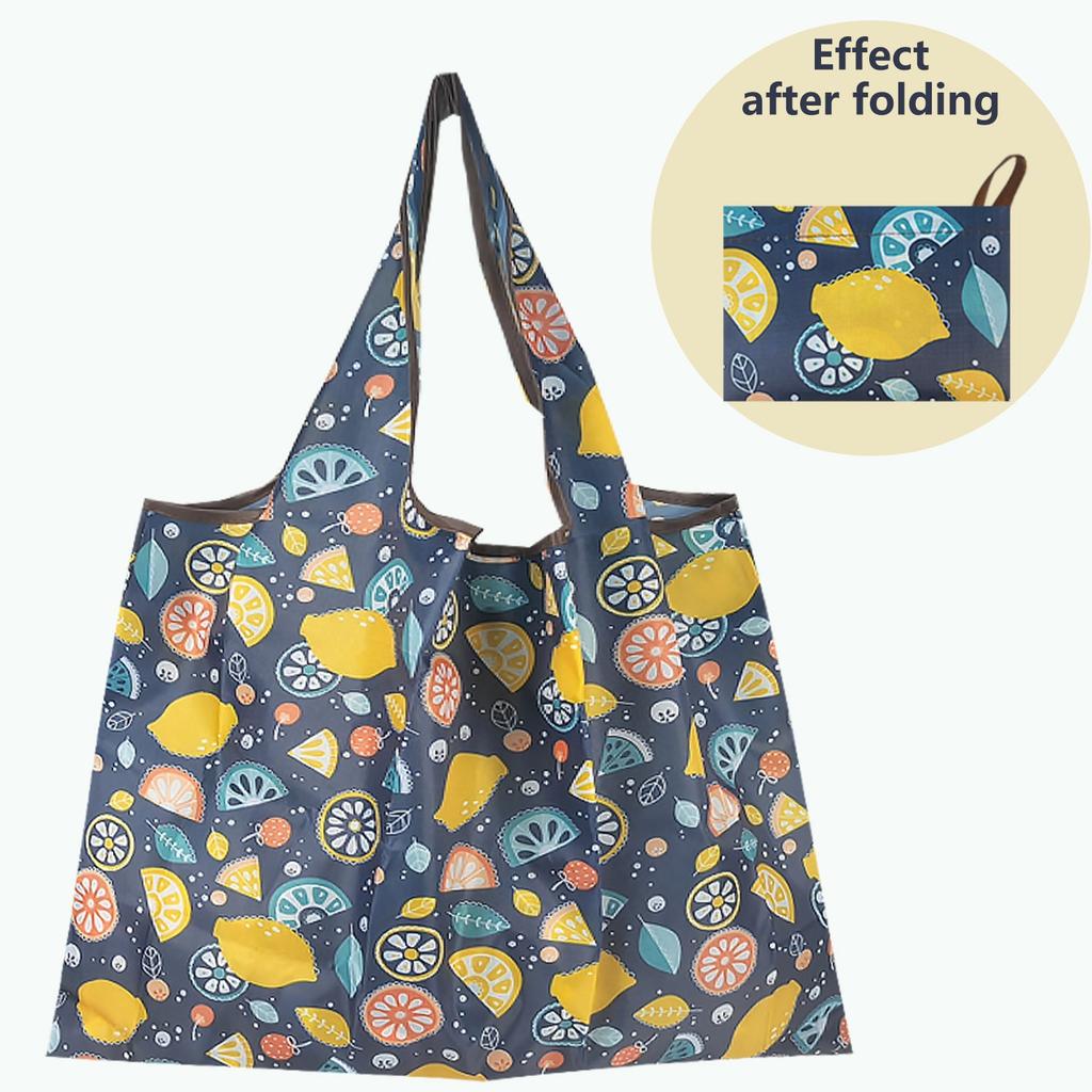 Foldable Large Reusable Nylon Shopping Bag pl-ningmeng-4 by HitMyNeed