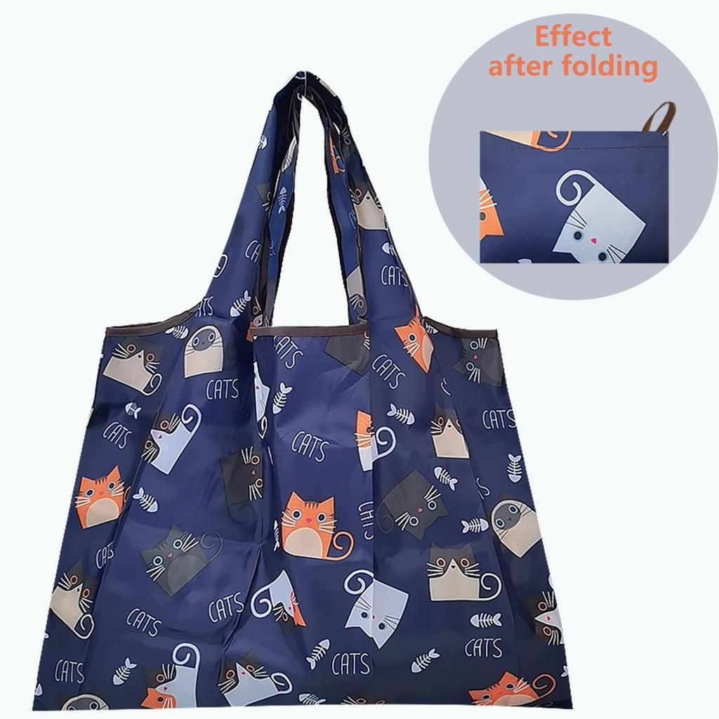 Foldable Large Reusable Nylon Shopping Bag pl-shenkumao-11 by HitMyNeed