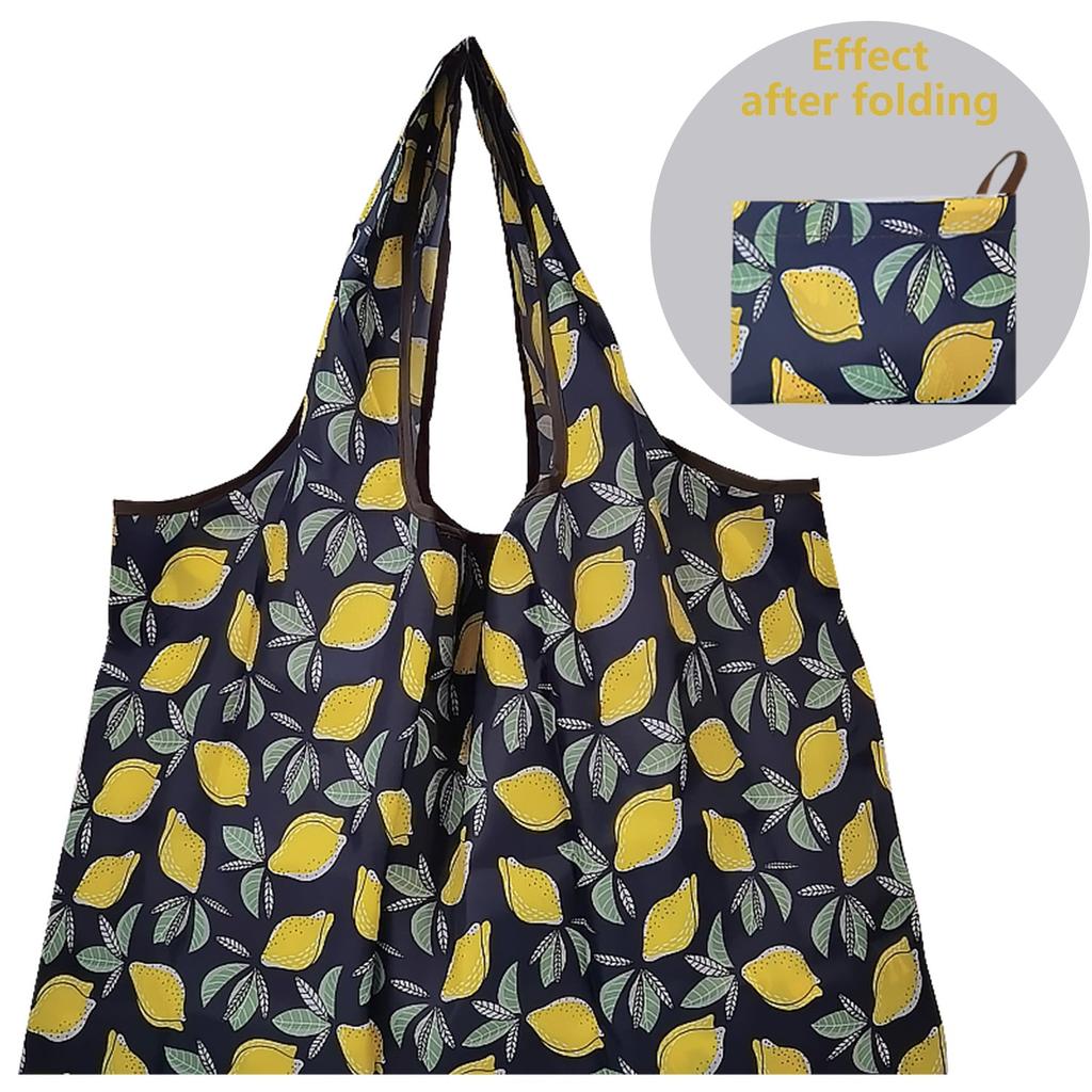 Foldable Large Reusable Nylon Shopping Bag pl-shenxuyeli-18 by HitMyNeed