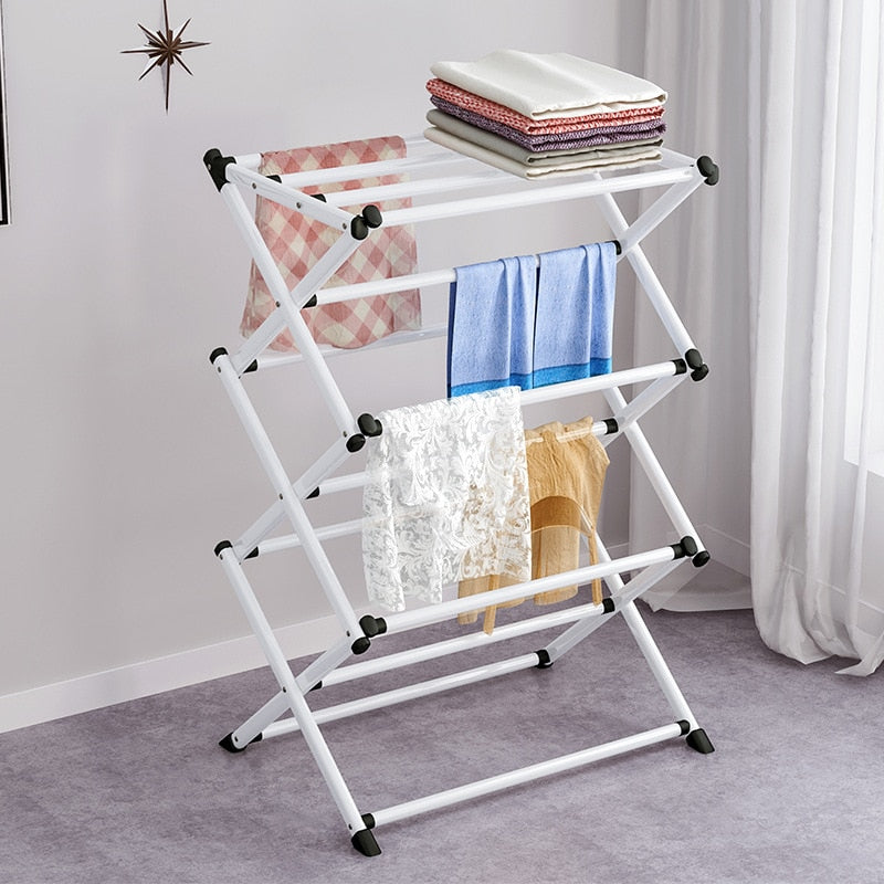 Foldable Laundry Drying Rack with Four-Feet Support by HitMyNeed