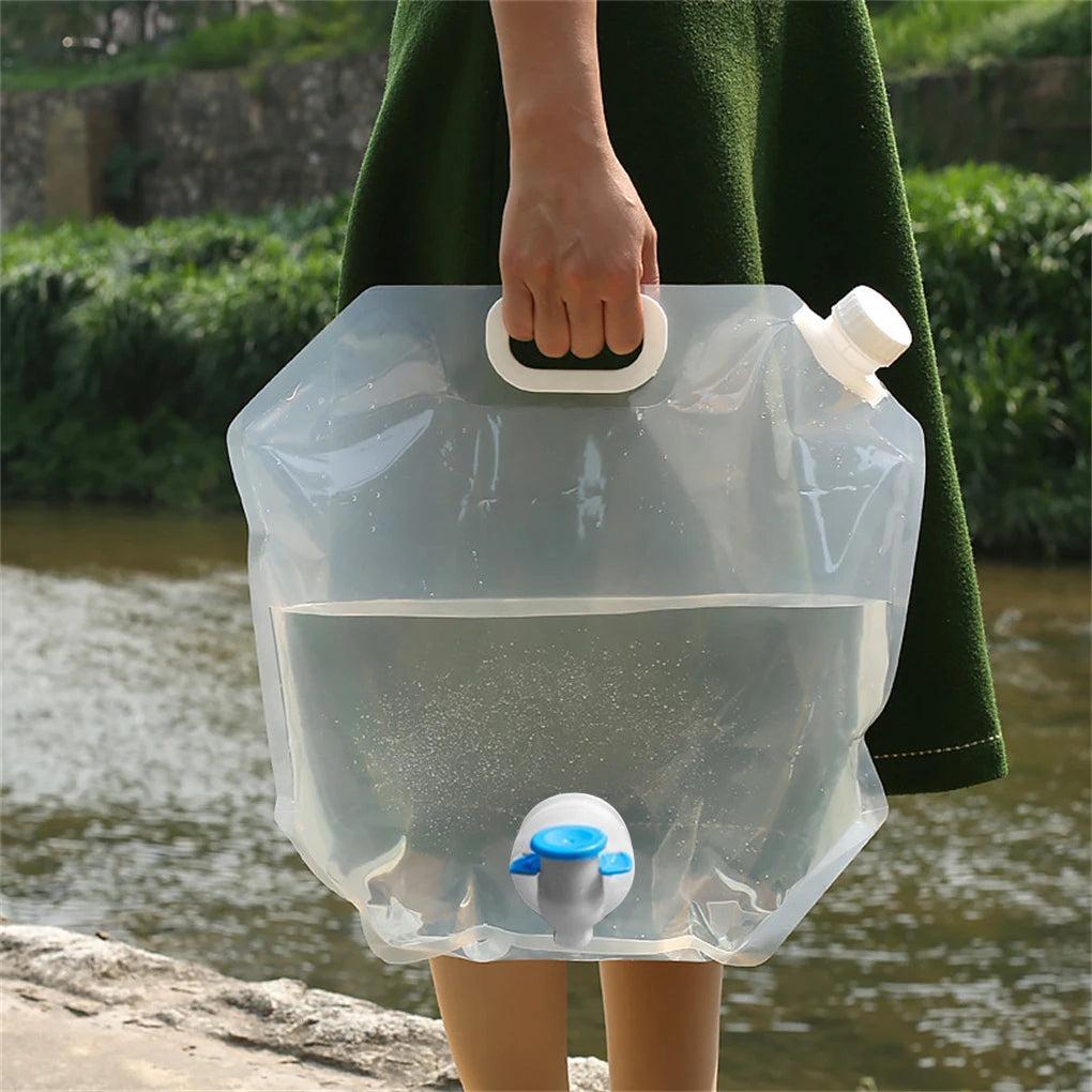 Foldable Leakproof Water Bag with Spout 5L/10L 10l-blue by HitMyNeed