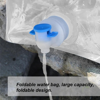 Foldable Leakproof Water Bag with Spout 5L/10L 10l-white by HitMyNeed
