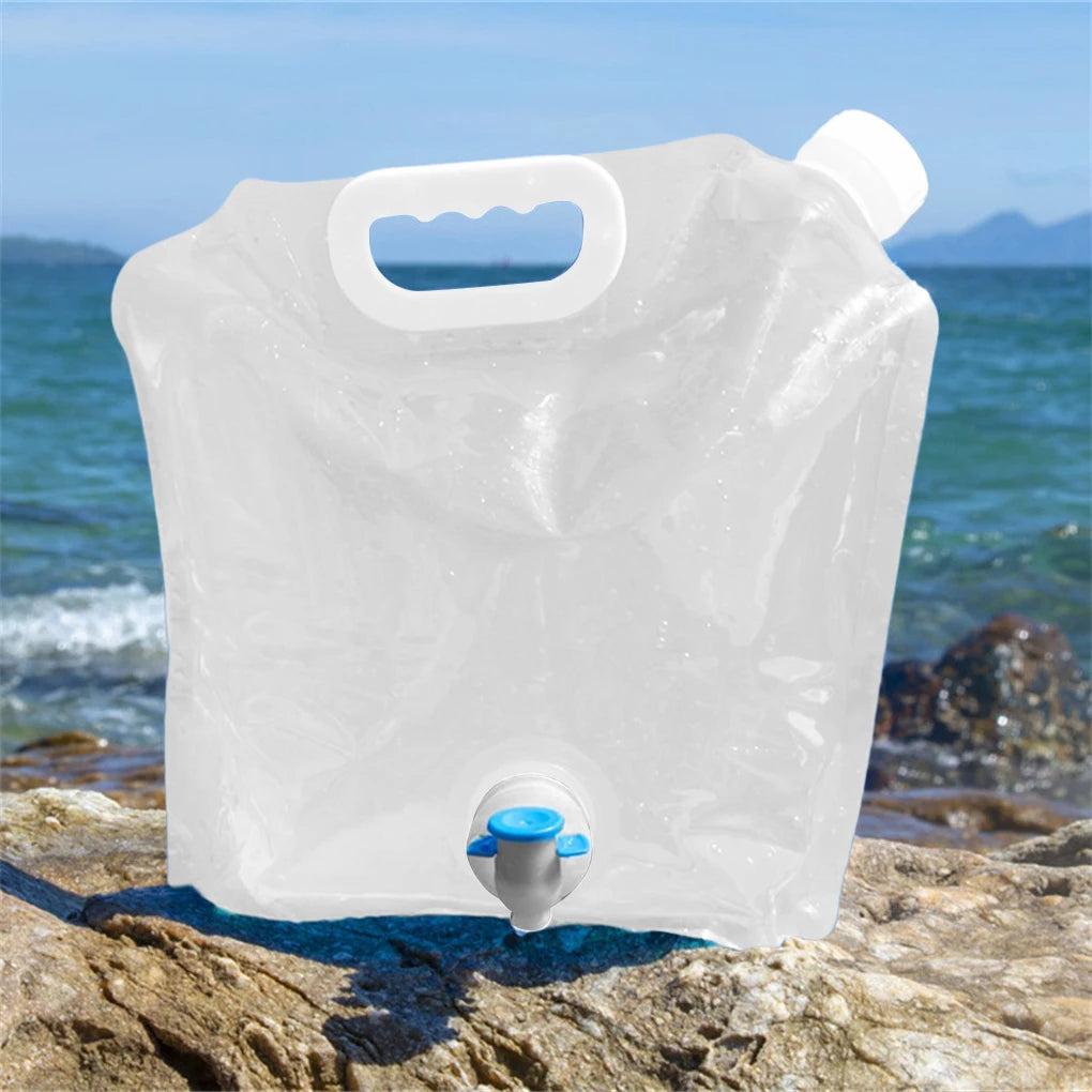 Foldable Leakproof Water Bag with Spout 5L/10L 5l-blue by HitMyNeed