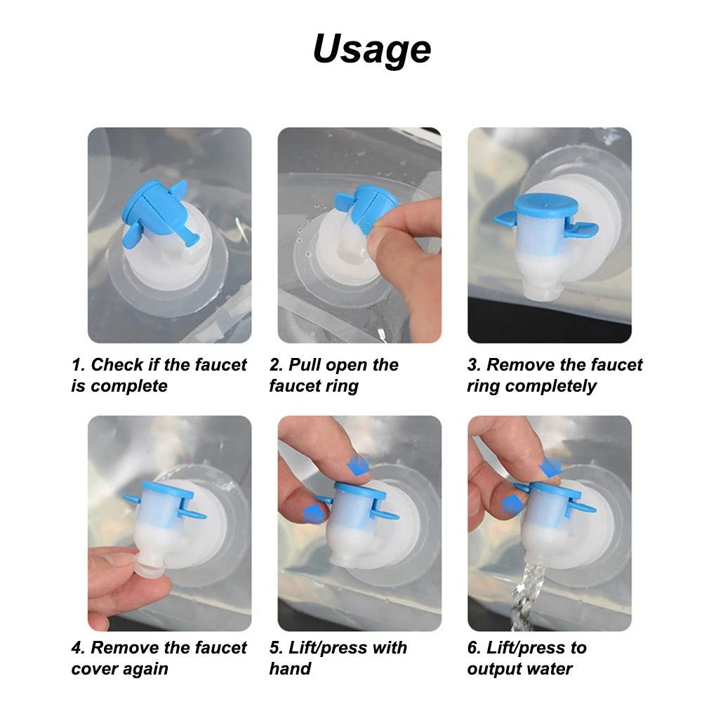 Foldable Leakproof Water Bag with Spout 5L/10L by HitMyNeed