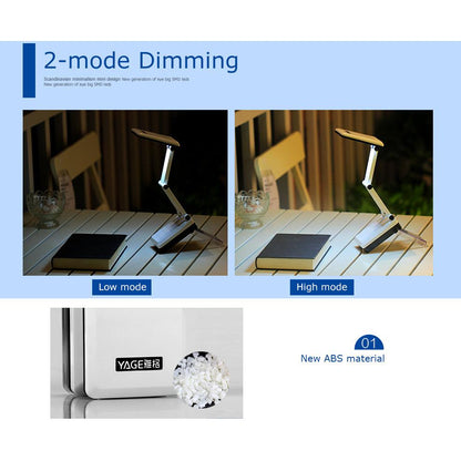 Foldable LED Reading Desk Lamp with 2 Light Modes by HitMyNeed