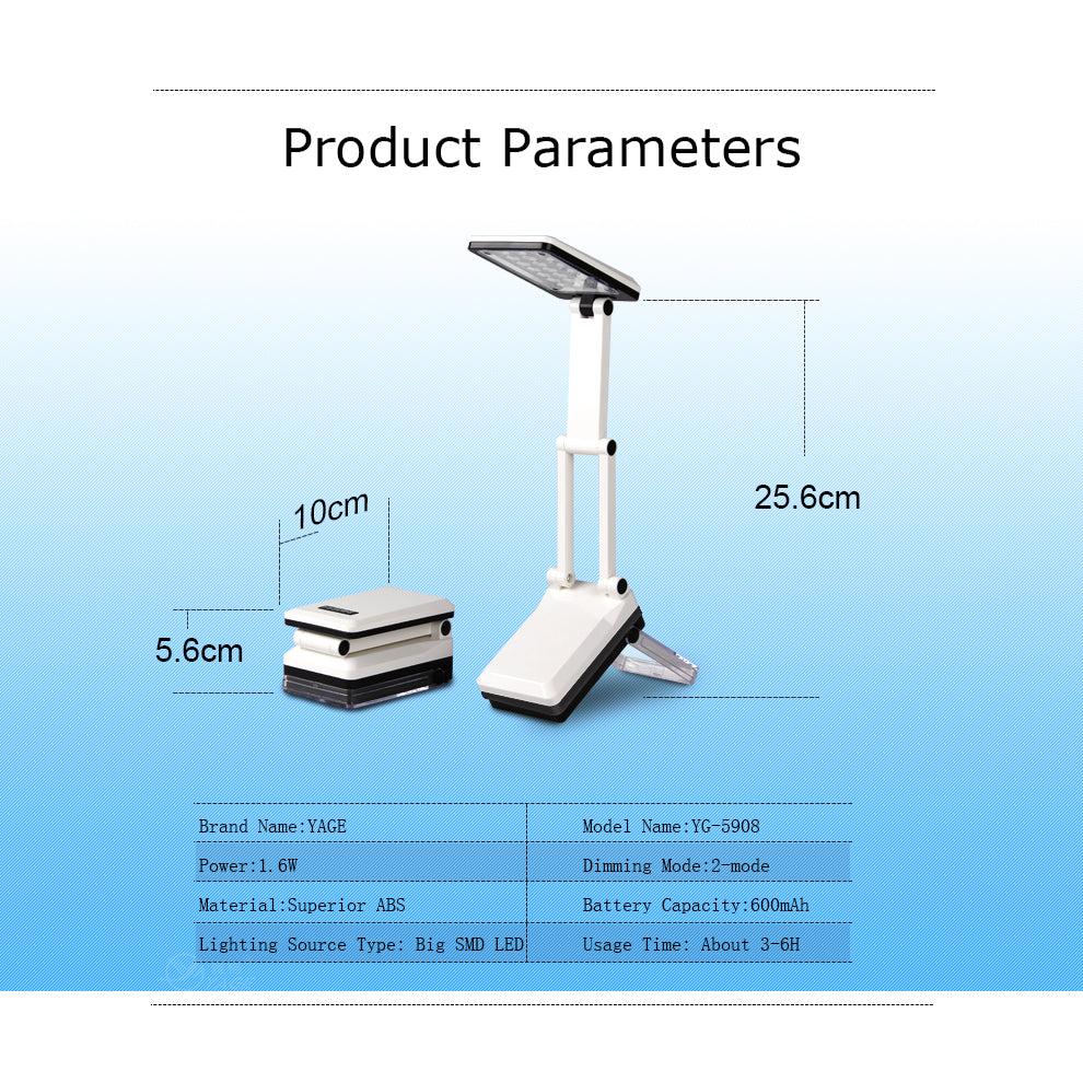 Foldable LED Reading Desk Lamp with 2 Light Modes by HitMyNeed