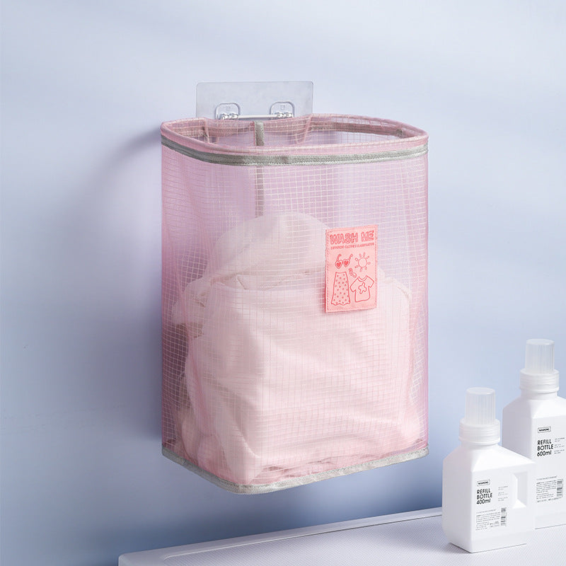 Foldable Mesh Wall Mounted Laundry Hamper by HitMyNeed