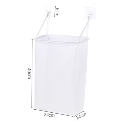 Foldable Mesh Wall Mounted Laundry Hamper white by HitMyNeed