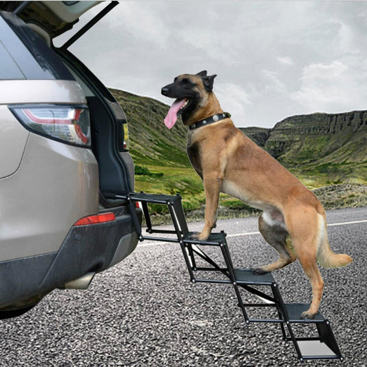 Foldable Metal Dog Car Stairs for Safe Vehicle Access by HitMyNeed