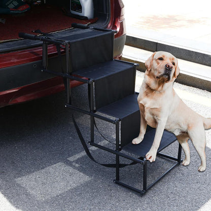 Foldable Metal Dog Car Stairs for Safe Vehicle Access by HitMyNeed