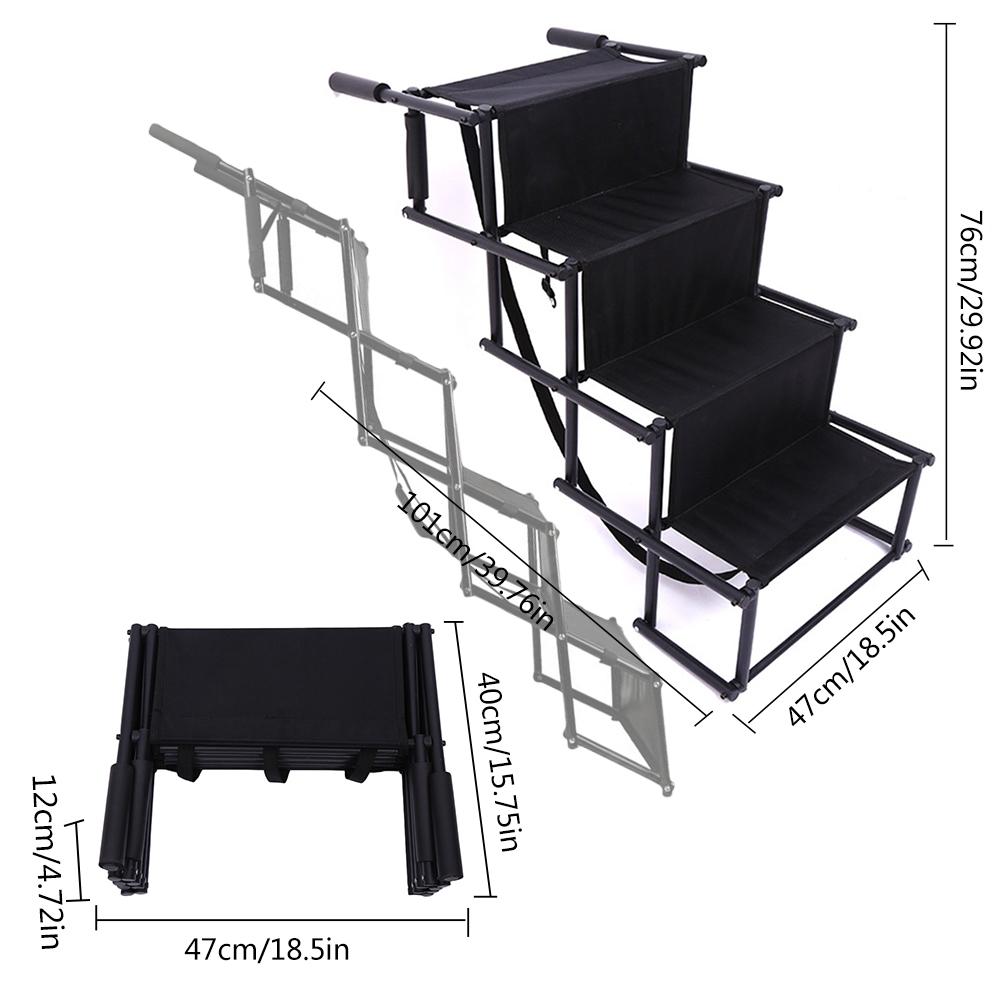Foldable Metal Dog Car Stairs for Safe Vehicle Access by HitMyNeed