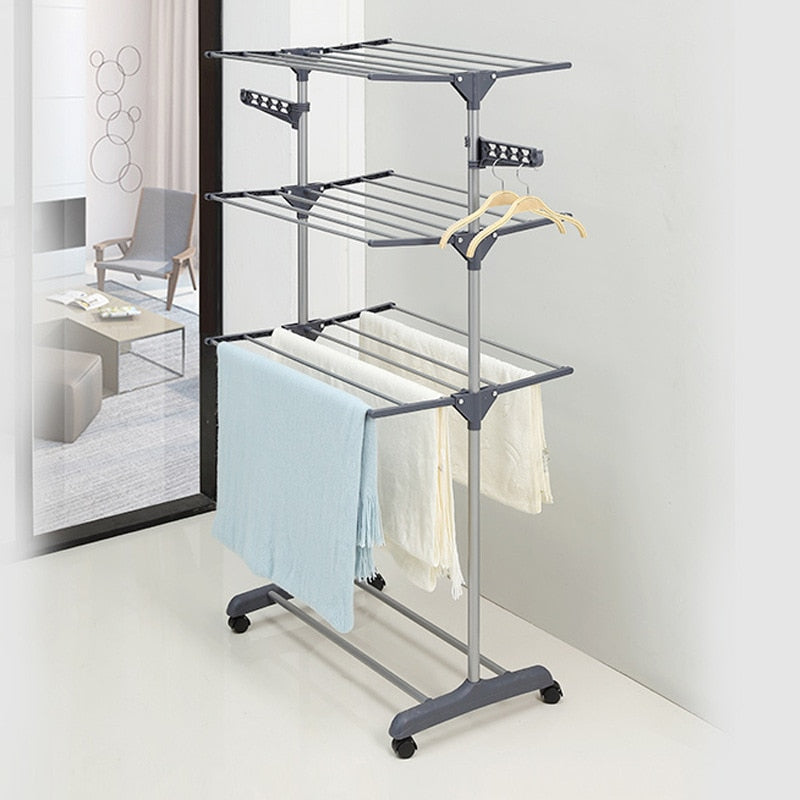 Foldable Multi-Layer Metal Clothes Drying Rack by HitMyNeed