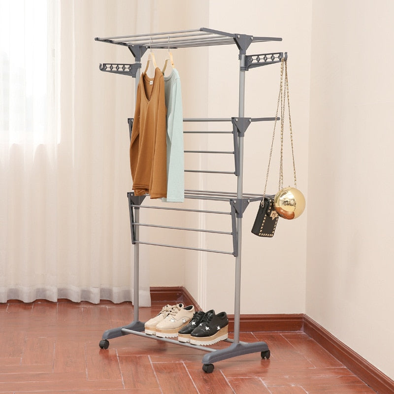 Foldable Multi-Layer Metal Clothes Drying Rack by HitMyNeed