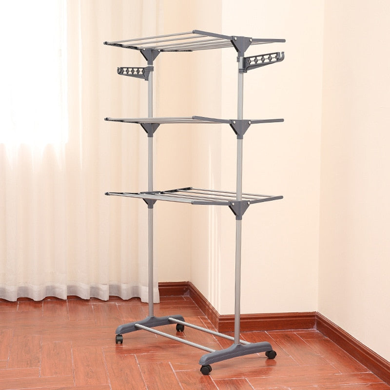 Foldable Multi-Layer Metal Clothes Drying Rack by HitMyNeed