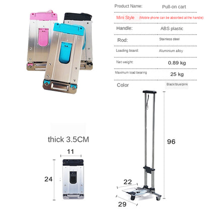 Foldable Multi-Purpose Utility Cart, 25 kg Capacity by HitMyNeed