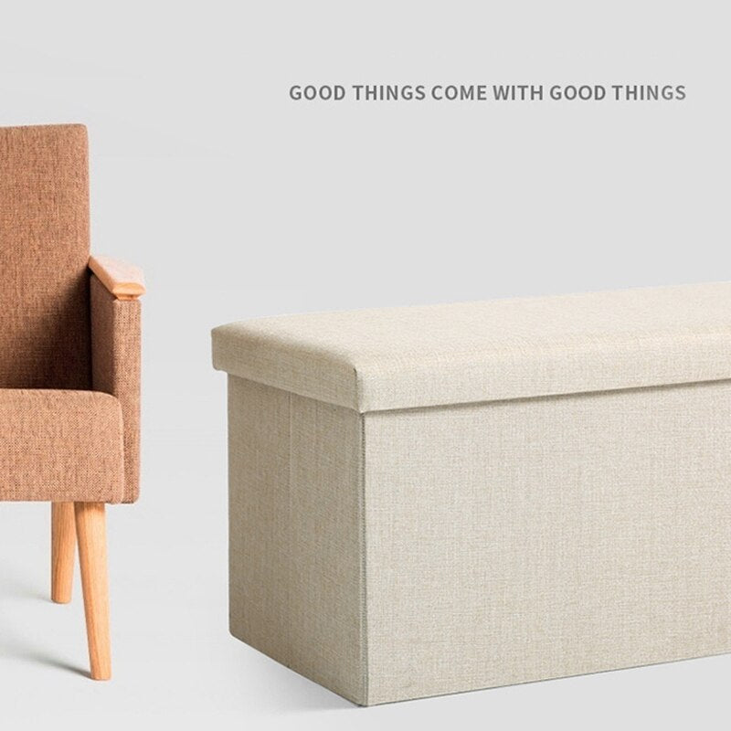 Foldable Ottoman Storage Chest with Seat by HitMyNeed