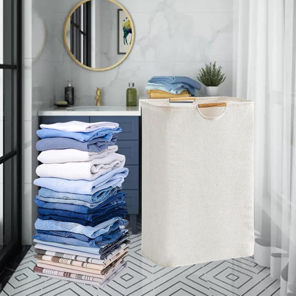 Foldable Oxford Cloth Laundry Basket with Handles by HitMyNeed