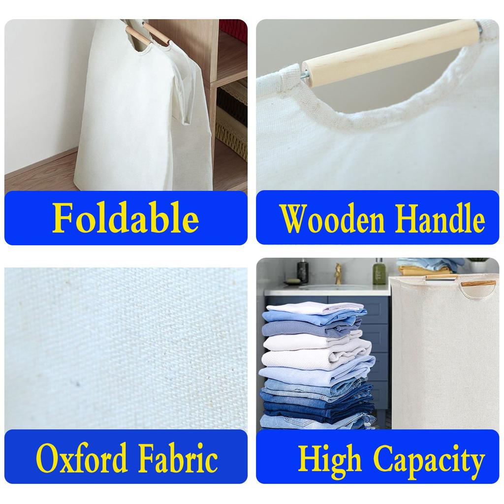 Foldable Oxford Cloth Laundry Basket with Handles by HitMyNeed