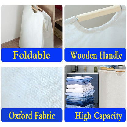 Foldable Oxford Cloth Laundry Basket with Handles by HitMyNeed