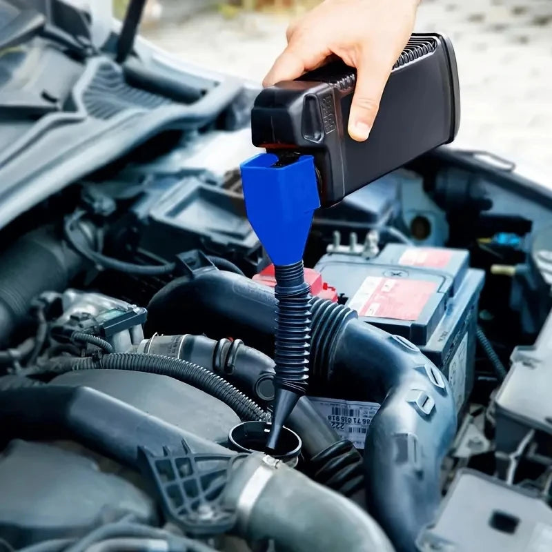 Foldable Plastic Fuel & Oil Funnel for Car and Motorcycle by HitMyNeed