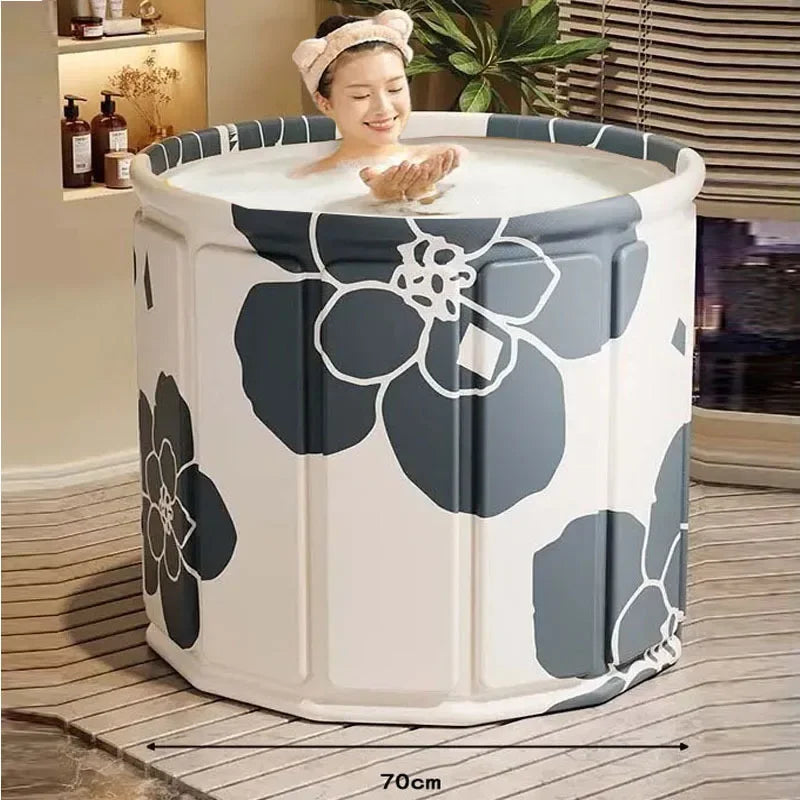 Foldable Portable Bathtub for Adults and Children gray by HitMyNeed