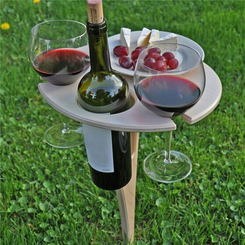 Foldable Portable Outdoor Wine Table by HitMyNeed