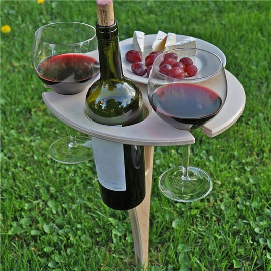 Foldable Portable Outdoor Wine Table by HitMyNeed