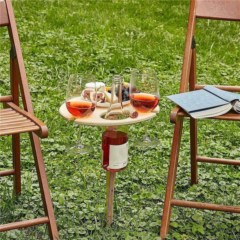 Foldable Portable Outdoor Wine Table by HitMyNeed