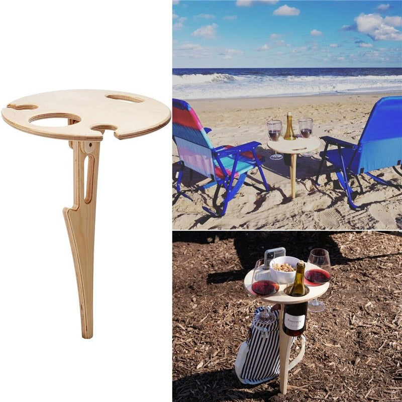 Foldable Portable Outdoor Wine Table by HitMyNeed