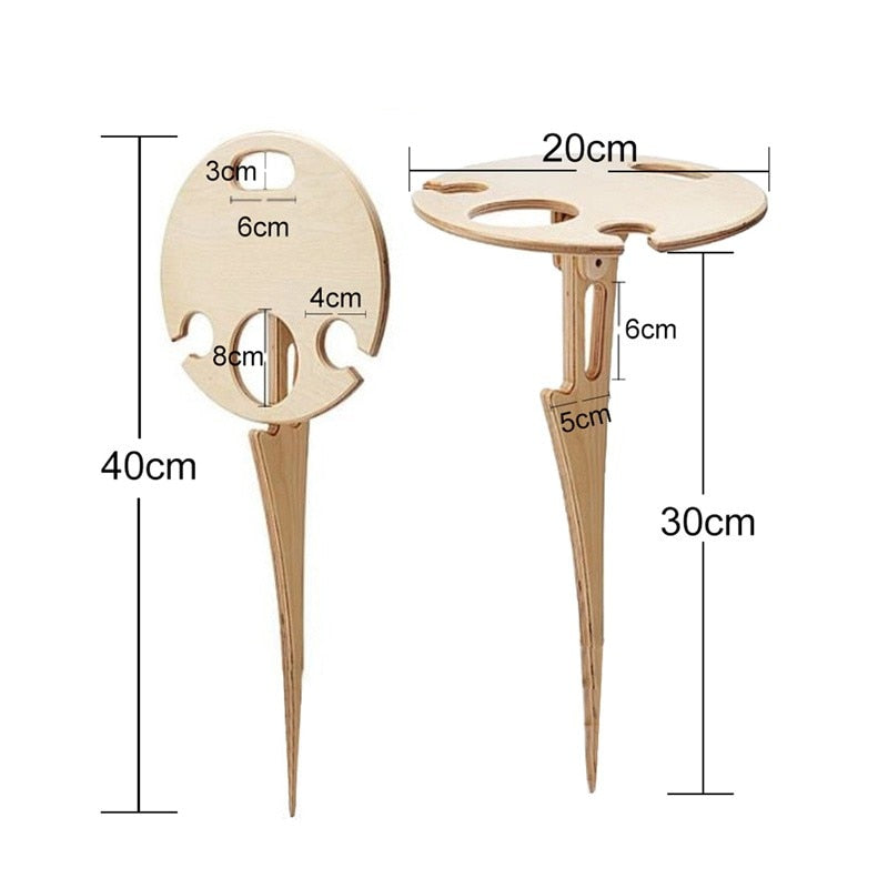 Foldable Portable Outdoor Wine Table by HitMyNeed