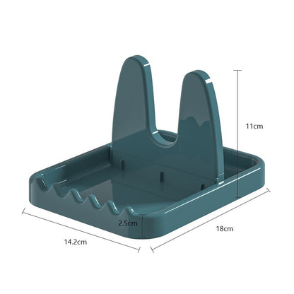 Foldable Pot Lid and Utensil Storage Rack green by HitMyNeed