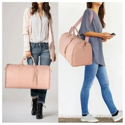 Foldable PU Leather Carry-On Duffel Clothing Bag by HitMyNeed