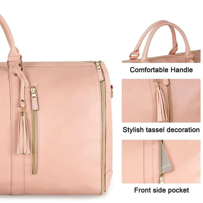 Foldable PU Leather Carry-On Duffel Clothing Bag by HitMyNeed