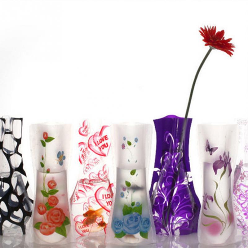 Foldable PVC Flower Vases, Translucent (Set of 3) by HitMyNeed